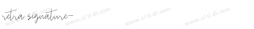 retra signature字体转换